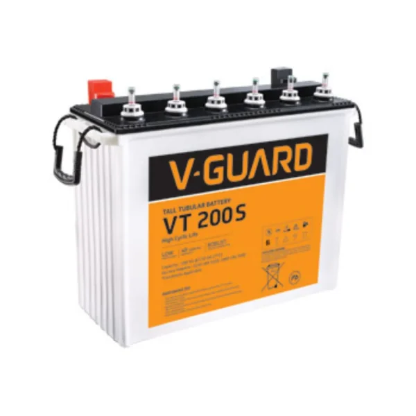 V-Guard VT 200S Inverter Battery 200Ah Tubular Battery for Home UPS | Long Power Backup V-Guard VT 200S Inverter Battery 200Ah Tubular Battery for Home UPS | Long Power Backup