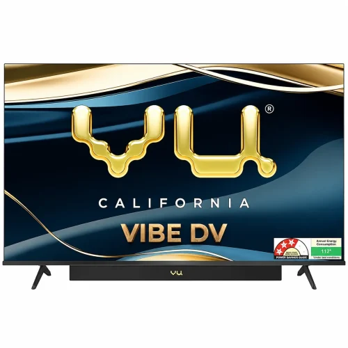 Vu 43 Inch Vibe Series 4K QLED Smart Google TV (43VIBE-DV) | Dolby Vision, Dolby Atmos & 88W Soundbar Vu 43 Inch Vibe Series 4K QLED Smart Google TV (43VIBE-DV) | Dolby Vision, Dolby Atmos & 88W Soundbar