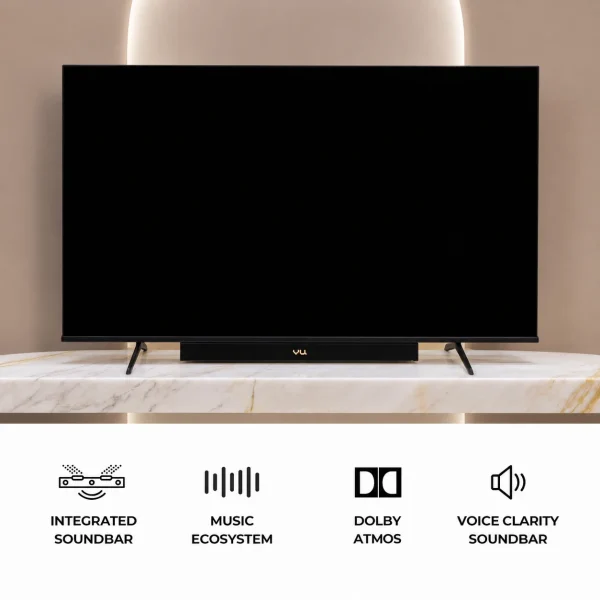 Vu 43 Inch Vibe Series 4K QLED Smart Google TV (43VIBE-DV) | Dolby Vision, Dolby Atmos & 88W Soundbar Vu 43 Inch Vibe Series 4K QLED Smart Google TV (43VIBE-DV) | Dolby Vision, Dolby Atmos & 88W Soundbar
