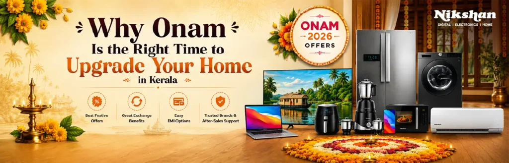 Onam discount offers on TV, washing machine, and refrigerator at Nikshan