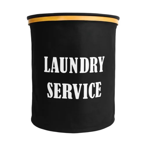 AJS CLOTH LAUNDRY BAG GRAY ROUND B6-3 AJS CLOTH LAUNDRY BAG GRAY ROUND B6-3