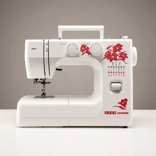 USHA Janome Allure Deluxe Fully Automatic Sewing Machine with 13 Built-in Stitches, Auto Needle Threader & LED Sewing Light