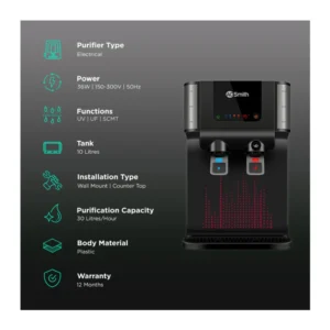 AO Smith Intelli UV Pro 10 Litre UV UF Water Purifier with Dual Pass UV Chamber & Digital Display AO Smith Intelli UV Pro 10 Litre UV UF Water Purifier with Dual Pass UV Chamber & Digital Display