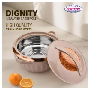 ASIAN Dignity Deluxe 2500 ML Casserole Premium Insulated Hotpot with Stainless Steel Inner Brown Food Server ASIAN Dignity Deluxe 2500 ML Casserole Premium Insulated Hotpot with Stainless Steel Inner Brown Food Server