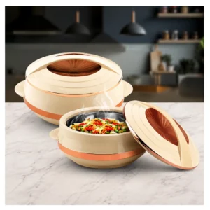 ASIAN Olympic Elite Gold Casserole Set 1200ml + 1600ml Premium Insulated Hotpot Set for Kitchen & Dining ASIAN Olympic Elite Gold Casserole Set 1200ml + 1600ml Premium Insulated Hotpot Set for Kitchen & Dining