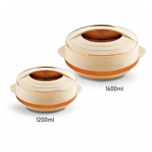 ASIAN Olympic Elite Gold Casserole Set 1200ml + 1600ml Premium Insulated Hotpot Set for Kitchen & Dining ASIAN Olympic Elite Gold Casserole Set 1200ml + 1600ml Premium Insulated Hotpot Set for Kitchen & Dining