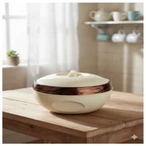 Asian Venus Marble 3-Piece Insulated Casserole Set 1500ml, 2500ml & 3500ml with Stainless Steel Multicolor