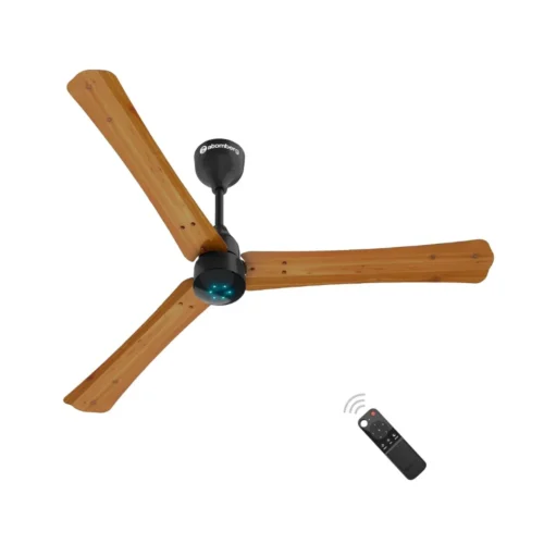Atomberg Renesa Plus 1200mm BLDC Ceiling Fan with Remote Control, 5 Star Energy Saving Wooden Finish Fan – Golden Oakwood