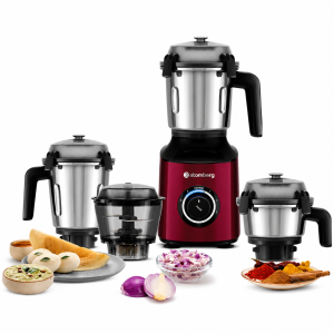 Atomberg Zenova Mixer Grinder with BLDC Motor, Coarse Mode & Hands-Free Operation, 4 Jars with Chopper | 550W Energy Efficient Mixer Grinder Wine Red – Buy Online Kerala Atomberg Zenova Mixer Grinder with BLDC Motor, Coarse Mode & Hands-Free Operation, 4 Jars with Chopper | 550W Energy Efficient Mixer Grinder Wine Red – Buy Online Kerala