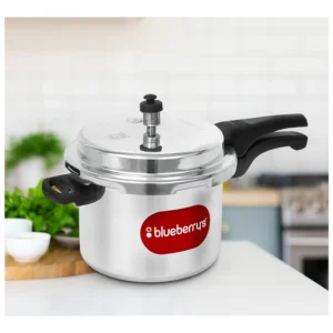 Blueberry’s 3L Elegant Aluminium Cooker | Safe Outer Lid Pressure Cooker for Everyday Cooking