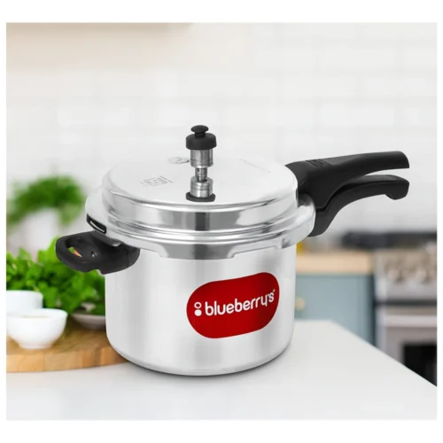 Blueberry’s 3L Elegant Aluminium Cooker | Safe Outer Lid Pressure Cooker for Everyday Cooking Blueberry’s 3L Elegant Aluminium Cooker | Safe Outer Lid Pressure Cooker for Everyday Cooking
