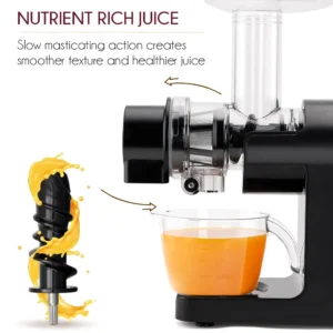Borosil NutriRich JU02 Cold Press Slow Juicer 250W | Low Noise Masticating Juicer with 800ml Juice Container & Pulp Collector Borosil NutriRich JU02 Cold Press Slow Juicer 250W | Low Noise Masticating Juicer with 800ml Juice Container & Pulp Collector