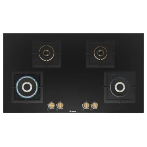 Bosch PNF9B6F20I 90 cm Built-In Gas Hob with 4 Brass Burners & Auto Ignition Premium Kitchen Hob Bosch PNF9B6F20I 90 cm Built-In Gas Hob with 4 Brass Burners & Auto Ignition Premium Kitchen Hob