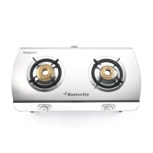 Butterfly Magnum 2 Burner Gas Stove with Brass Burners & Stainless Steel Body | Buy Online Kerala Butterfly Magnum 2 Burner Gas Stove with Brass Burners & Stainless Steel Body | Buy Online Kerala