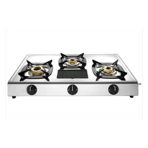 Butterfly Matchless 3 Burner Gas Stove | Stainless Steel Body with High-Efficiency Brass Burners | Durable Kitchen Cooktop