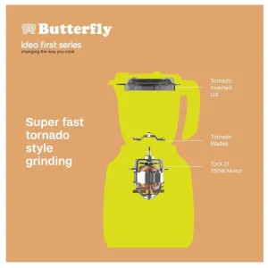 Butterfly Mixi 5J Ziera Chrome 750W Mixer Grinder with 5 Jars | Powerful Motor & Stylish Chrome Design Butterfly Mixi 5J Ziera Chrome 750W Mixer Grinder with 5 Jars | Powerful Motor & Stylish Chrome Design