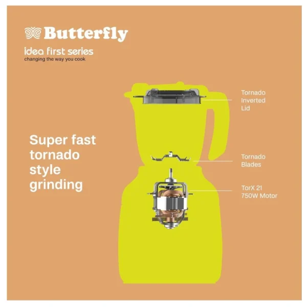 Butterfly Mixi 5J Ziera Chrome 750W Mixer Grinder with 5 Jars | Powerful Motor & Stylish Chrome Design Butterfly Mixi 5J Ziera Chrome 750W Mixer Grinder with 5 Jars | Powerful Motor & Stylish Chrome Design