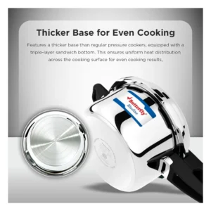Butterfly Blueline 3 Litre Stainless Steel Pressure Cooker | Induction & Gas Compatible Cooker with Triple Safety System Butterfly Blueline 3 Litre Stainless Steel Pressure Cooker | Induction & Gas Compatible Cooker with Triple Safety System