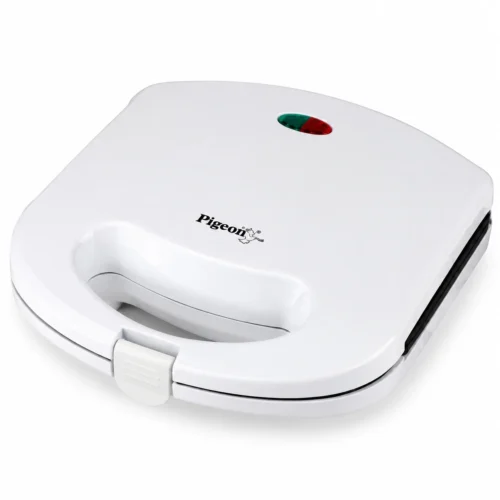 Buy Pigeon Sandwich Toaster 750W White 16190 | Non-Stick Grill Sandwich Maker Online