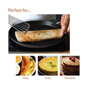 Circulon 24cm Hard Anodised Non Stick Flat Tawa | PFOA Free Aluminium Dosa Pan for Roti & Flatbreads Circulon 24cm Hard Anodised Non Stick Flat Tawa | PFOA Free Aluminium Dosa Pan for Roti & Flatbreads