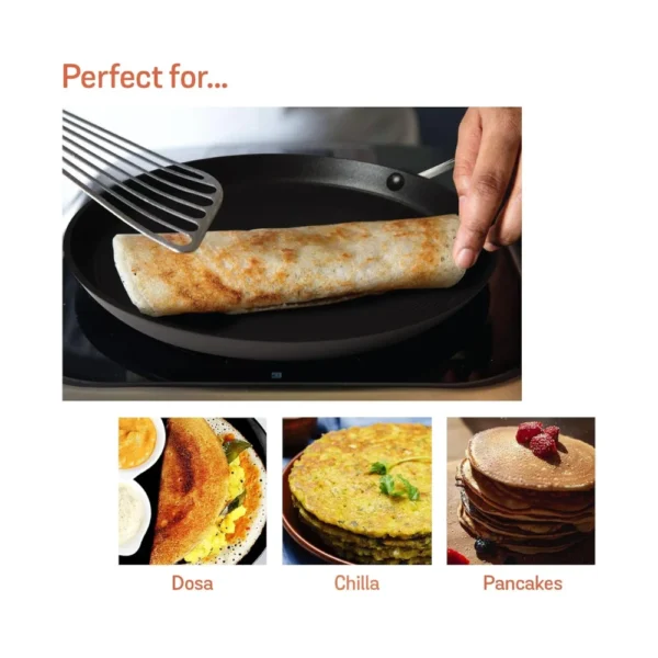 Circulon 24cm Hard Anodised Non Stick Flat Tawa | PFOA Free Aluminium Dosa Pan for Roti & Flatbreads Circulon 24cm Hard Anodised Non Stick Flat Tawa | PFOA Free Aluminium Dosa Pan for Roti & Flatbreads