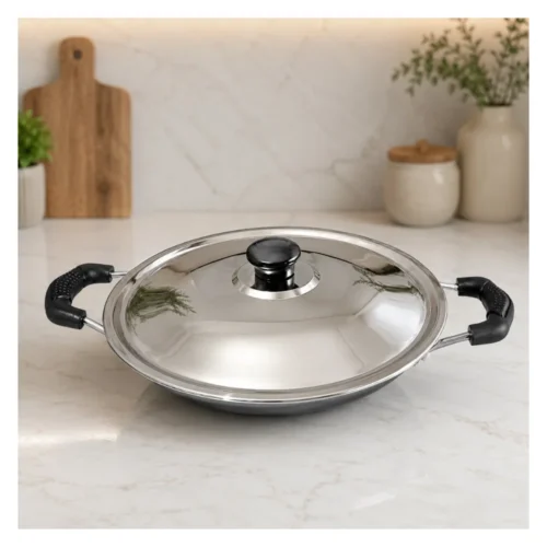 Coconut Friendly Nonstick Appachetty 22 cm with Lid Aluminium Appam Pan for Gas Stove Coconut Friendly Nonstick Appachetty 22 cm with Lid Aluminium Appam Pan for Gas Stove