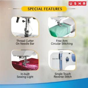 USHA Janome Dream Stitch Automatic Zig-Zag Electric Sewing Machine with 7 Stitches & 14 Stitch Functions USHA Janome Dream Stitch Automatic Zig-Zag Electric Sewing Machine with 7 Stitches & 14 Stitch Functions