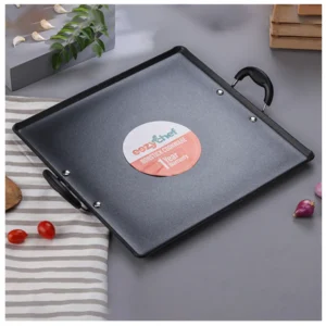 Eezychef NS Pathiri Tawa Classic Square Large 340mm Non Stick Aluminium Tawa for Dosa, Chapati & Pathiri