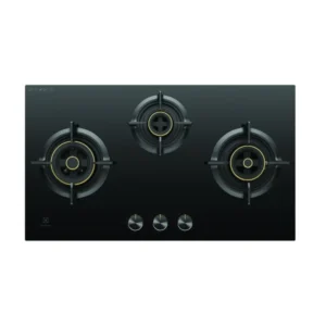 Electrolux EHG7330BC 78 cm 3 Burner Gas Hob with Full Brass Burners & Auto Ignition Electrolux EHG7330BC 78 cm 3 Burner Gas Hob with Full Brass Burners & Auto Ignition