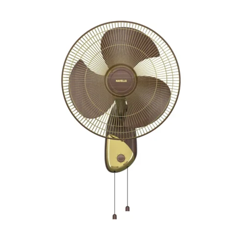 Havells Girik Gold 16 Inch Wall Fan 400mm with Copper Motor, Golden Finish Guard & Pull Cord Control - Walnut Gold Havells Girik Gold 16 Inch Wall Fan 400mm with Copper Motor, Golden Finish Guard & Pull Cord Control - Walnut Gold