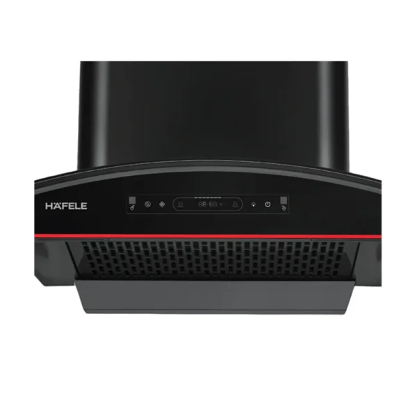 Hafele Renata Curved 90 cm Wall Mounted Chimney 1400 m³hr Auto Clean Kitchen Hood with Touch Control - Black Hafele Renata Curved 90 cm Wall Mounted Chimney 1400 m³hr Auto Clean Kitchen Hood with Touch Control - Black
