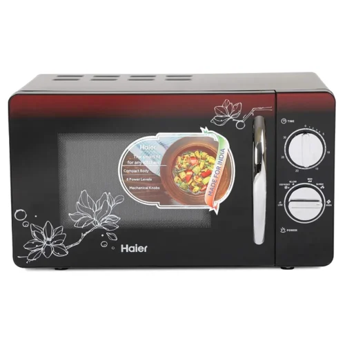 Haier HIL2001MFPH 20L Solo Microwave Oven – 700W, 6 Power Levels, Mechanical Control, Energy Saving Standby Mode