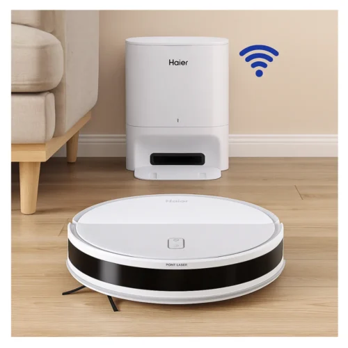 Haier Civic X11 Pro Robotic Vacuum Cleaner with Auto Empty Dock, 5000Pa Suction, Laser Navigation & Wet Dry Cleaning