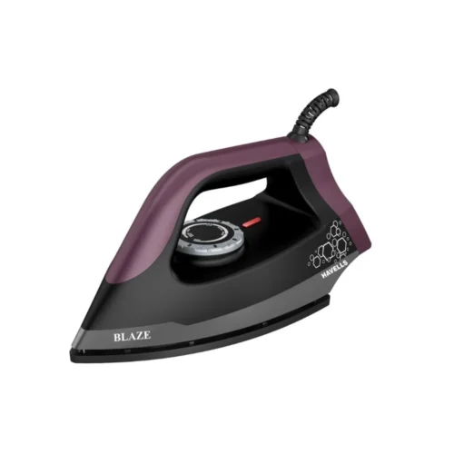 Havells Blaze 1250W Dry Iron Black Non-Stick Soleplate, Heavy Weight Design & 360° Swivel Cord Havells Blaze 1250W Dry Iron Black Non-Stick Soleplate, Heavy Weight Design & 360° Swivel Cord