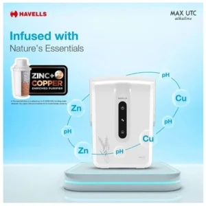 Havells Max UTC Alkaline RO UV Water Purifier 7L | 10 Stage Under Counter Water Purifier with Alkaline Technology Havells Max UTC Alkaline RO UV Water Purifier 7L | 10 Stage Under Counter Water Purifier with Alkaline Technology