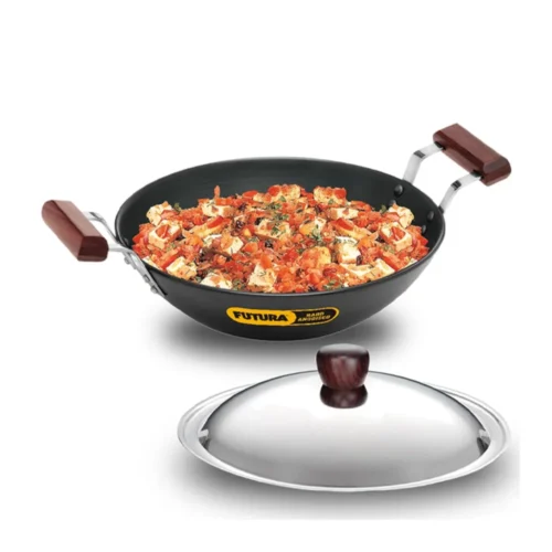 Hawkins IAD25S 2.5 L Hard Anodised Deep Fry Pan with Lid Induction Base Kadai