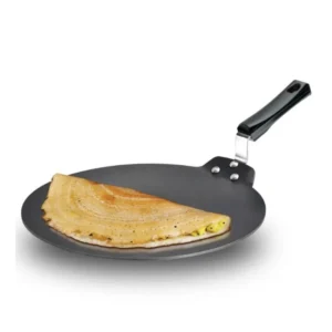 Hawkins Futura INDT28 28cm Non Stick Induction Dosa Tawa | Hard Anodised Aluminium PFOA-Free Tawa for Gas & Induction Cooking