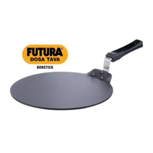 Hawkins Futura INDT28 28cm Non Stick Induction Dosa Tawa | Hard Anodised Aluminium PFOA-Free Tawa for Gas & Induction Cooking Hawkins Futura INDT28 28cm Non Stick Induction Dosa Tawa | Hard Anodised Aluminium PFOA-Free Tawa for Gas & Induction Cooking