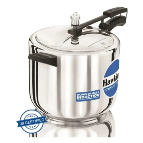 Hawkins HSS10 10 Litre Stainless Steel Inner Lid Pressure Cooker | Induction Compatible Cooker Hawkins HSS10 10 Litre Stainless Steel Inner Lid Pressure Cooker | Induction Compatible Cooker