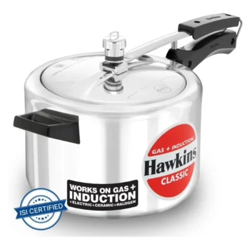 Hawkins Classic New 5 Litre Pressure Cooker CL50 | Virgin Aluminium Cooker Hawkins Classic New 5 Litre Pressure Cooker CL50 | Virgin Aluminium Cooker