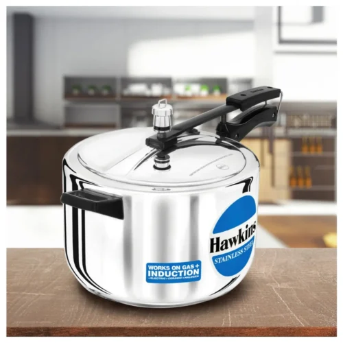 Hawkins HSS80 B85 8 Litre Stainless Steel Pressure Cooker | 7mm Sandwich Bottom Cooker Hawkins HSS80 B85 8 Litre Stainless Steel Pressure Cooker | 7mm Sandwich Bottom Cooker