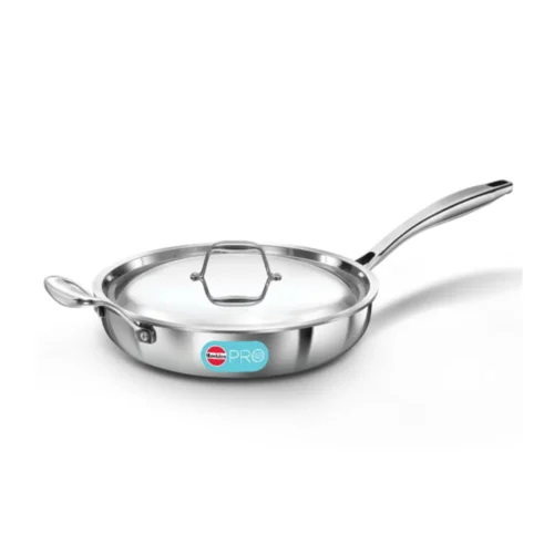 Hawkins Tri-Ply Pro Series 26 cm Stainless Steel Frying Pan with Lid Induction Compatible PSF26S Hawkins Tri-Ply Pro Series 26 cm Stainless Steel Frying Pan with Lid Induction Compatible PSF26S
