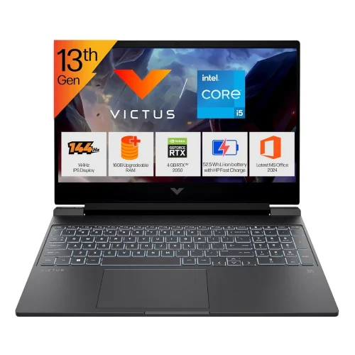 HP Victus 15 FA2703TX 13th Gen i5 Gaming Laptop with RTX 2050 16GB RAM, 512GB SSD, 144Hz FHD IPS Display, Windows 11 & M365 Office HP Victus 15 FA2703TX 13th Gen i5 Gaming Laptop with RTX 2050 16GB RAM, 512GB SSD, 144Hz FHD IPS Display, Windows 11 & M365 Office