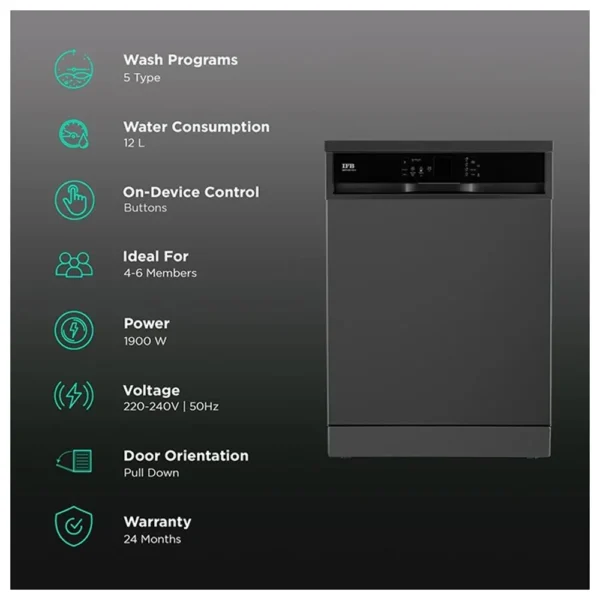 IFB Neptune VX 14 Place Settings Free Standing Dishwasher with Hot Water Wash, 5 Programs & Built-in Water Softener – Best Dishwasher for Indian Homes IFB Neptune VX 14 Place Settings Free Standing Dishwasher with Hot Water Wash, 5 Programs & Built-in Water Softener – Best Dishwasher for Indian Homes