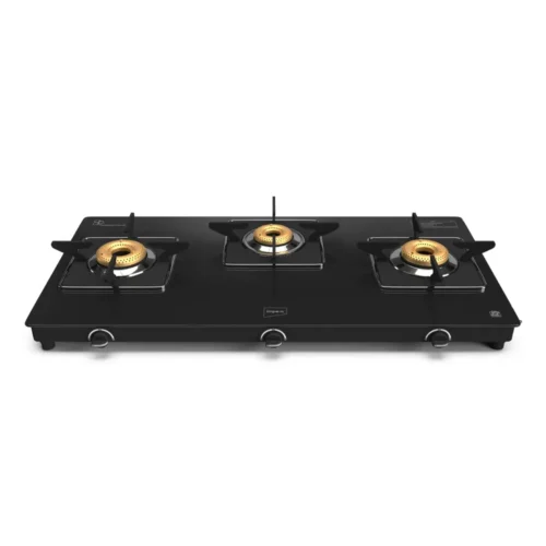 Impex 3 Burner Glass Top Gas Stove Aspira Glaze 3B | 7mm Toughened Glass Cooktop with Brass Burners Impex 3 Burner Glass Top Gas Stove Aspira Glaze 3B | 7mm Toughened Glass Cooktop with Brass Burners