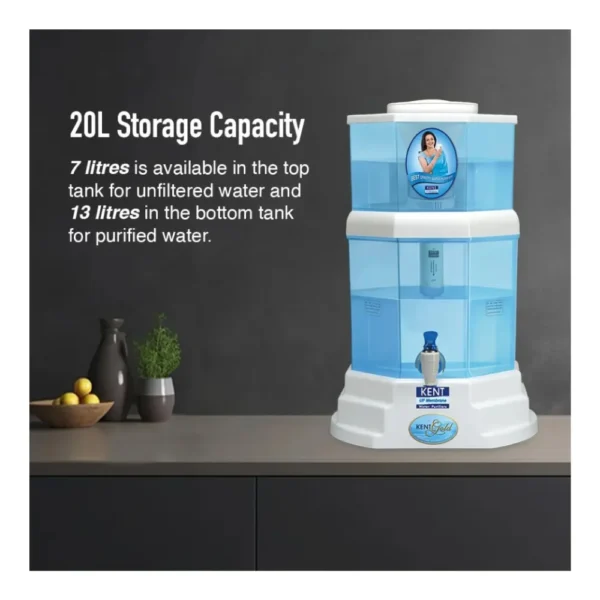 KENT Gold Gravity Water Purifier 20 Litre (111014) | Non-Electric UF Storage Water Filter KENT Gold Gravity Water Purifier 20 Litre (111014) | Non-Electric UF Storage Water Filter