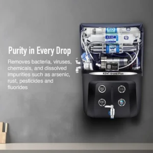 KENT Grand Plus RO UV UF Water Purifier Black 111099B with 9L Storage & TDS Control
