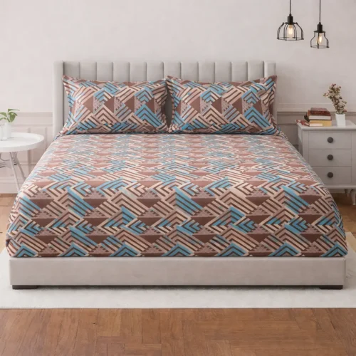 LAYERS Blossom Double Bedsheet Set Cotton Pattern Print with 2 Pillow Covers | Soft & Premium Bedding Collection LAYERS Blossom Double Bedsheet Set Cotton Pattern Print with 2 Pillow Covers | Soft & Premium Bedding Collection