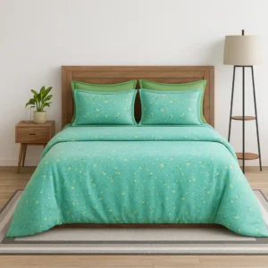 LAYERS Blossom Double Bedsheet Set Cotton Pattern Print with 2 Pillow Covers | Soft & Premium Bedding Collection