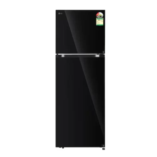 LG 343L Frost Free Double Door Refrigerator (GL-T3426SNBM) – Smart Inverter, Black Glass Finish